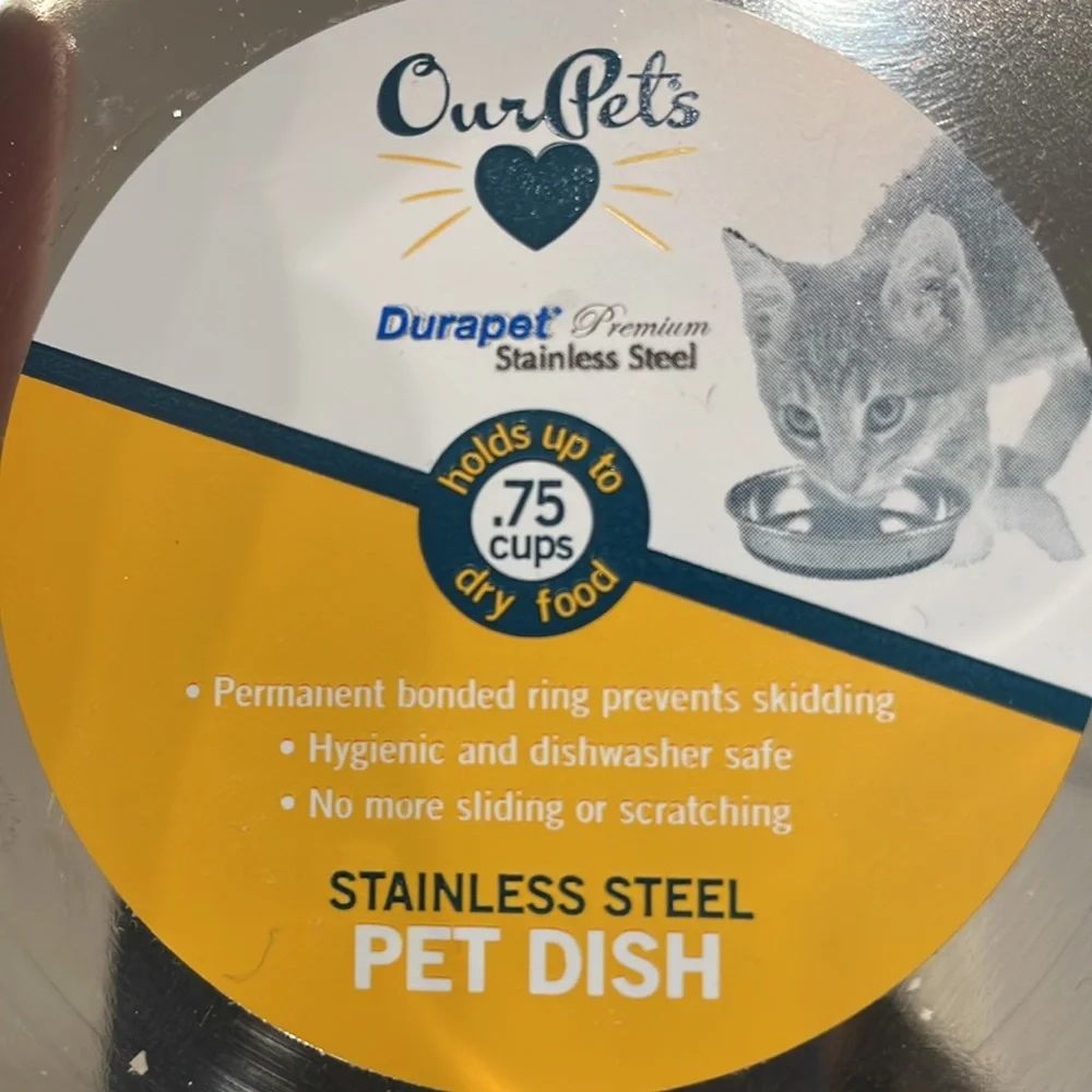 Stainless steel XS pet dish. NWT